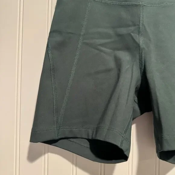 Girlfriend Collective High Rise Bike Shorts Moss Green NEW Size XS - Picture 3 of 7